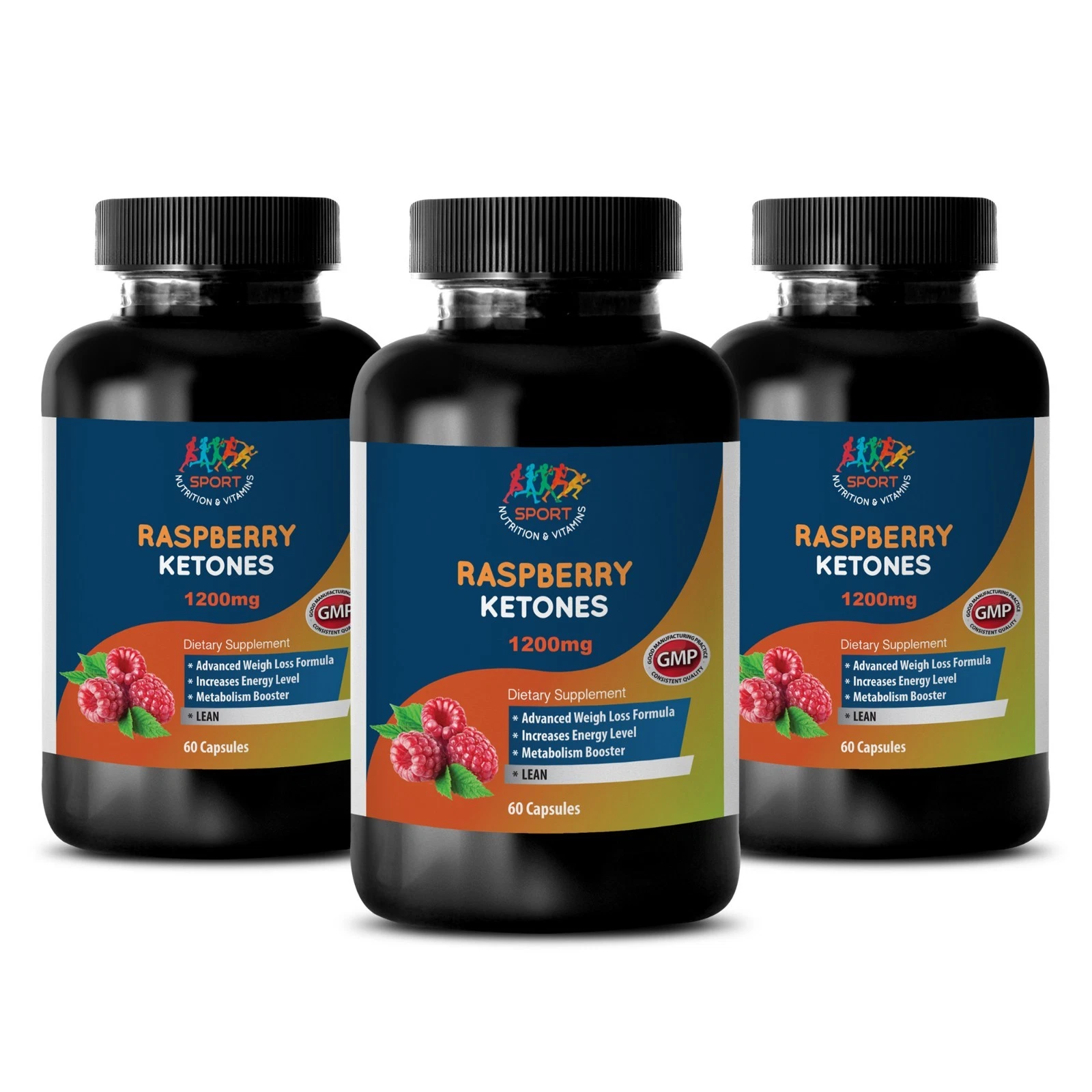 Weight Loss Pills Raspberry Ketone Lean 1200mg Fat Burner (3 Bottles)