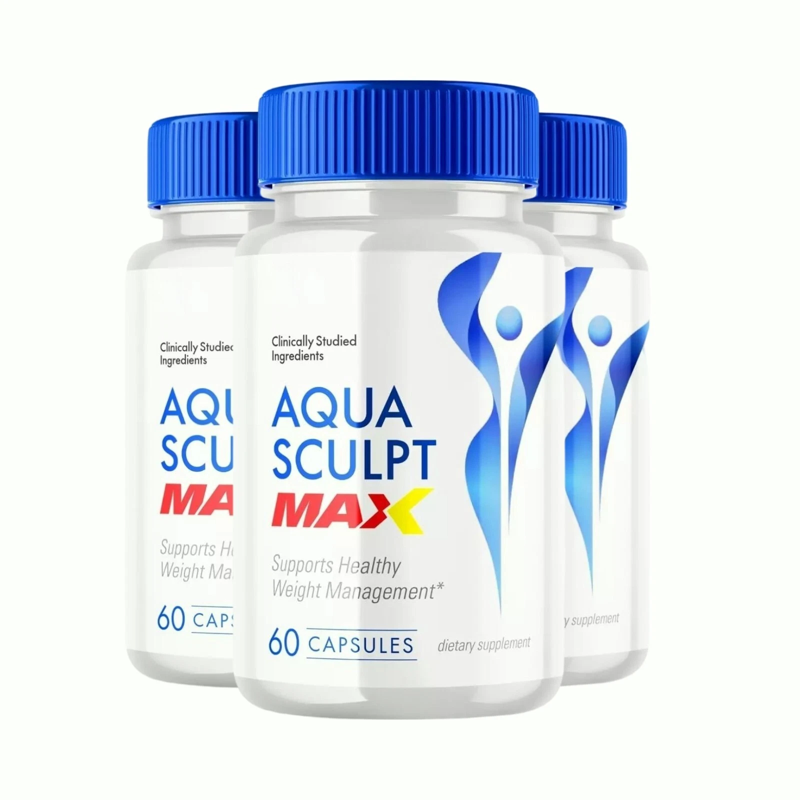 3-Pack Aqua Sculpt Max Weight Loss Support, AquaSculpt Max Strength 180 Capsules