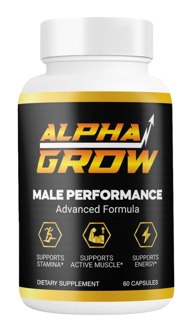 (1 Pack) Alpha Grow Male Performance Capsules, AlphaGrow Energy (60 Capsules)