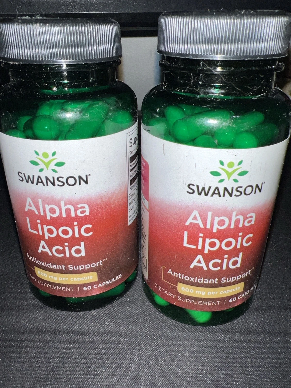 2x Swanson Dietary Supplements Alpha Lipoic Acid 600 mg Capsule 60ct Exp 09/26