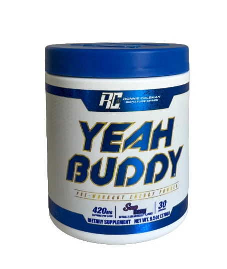 Ronnie Coleman, Yeah Buddy, Pre-Workout Powder, Sour Berry, 270g (09/2027)