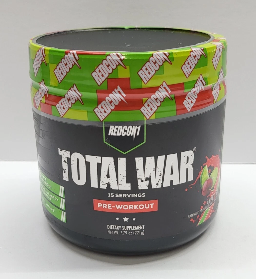 Redcon1 TOTAL WAR Pre-Workout Powder CHERRY LIME 15 Servings