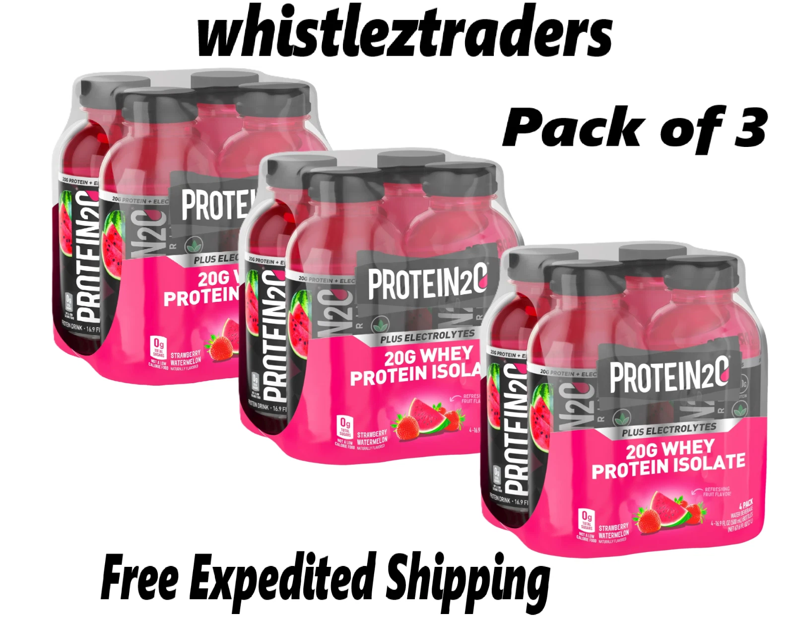 Protein2o 20g Whey Protein Infused Water Plus Electrolytes, Strawberry Watermelo