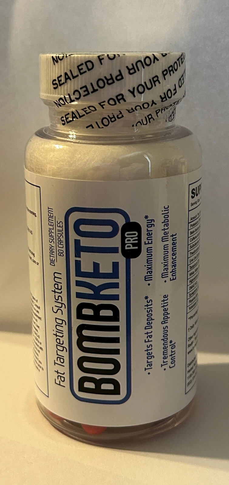 BOMBKETO ~ BOMB KETO PRO ~ WEIGHT LOSS, ENERGY SUPPLEMENT~ 60 CAPSULES~FREE SHIP