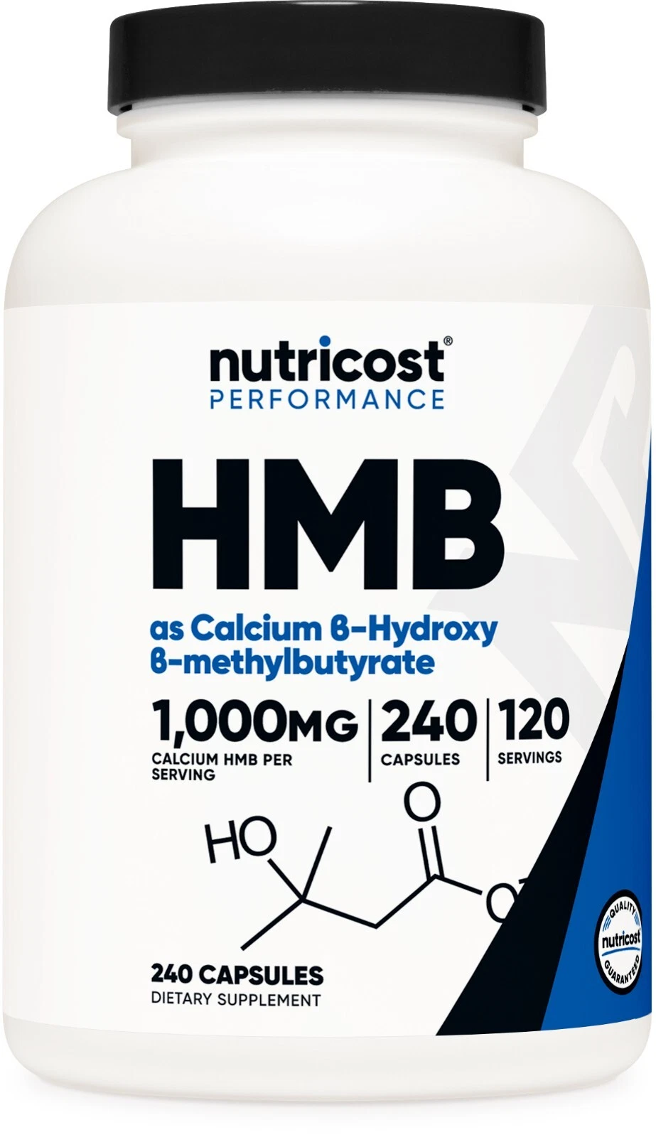 Nutricost HMB (Beta-Hydroxy Beta-Methylbutyric) 1000mg, 120 Servings, 240 Caps