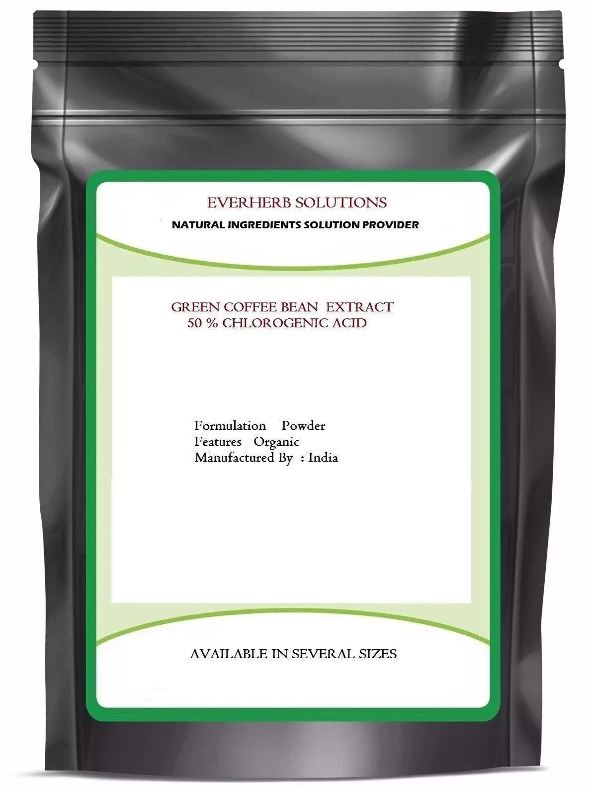 Green Coffee Bean Extract Powder ( 50% Chlorogenic Acid ) Natural Organic