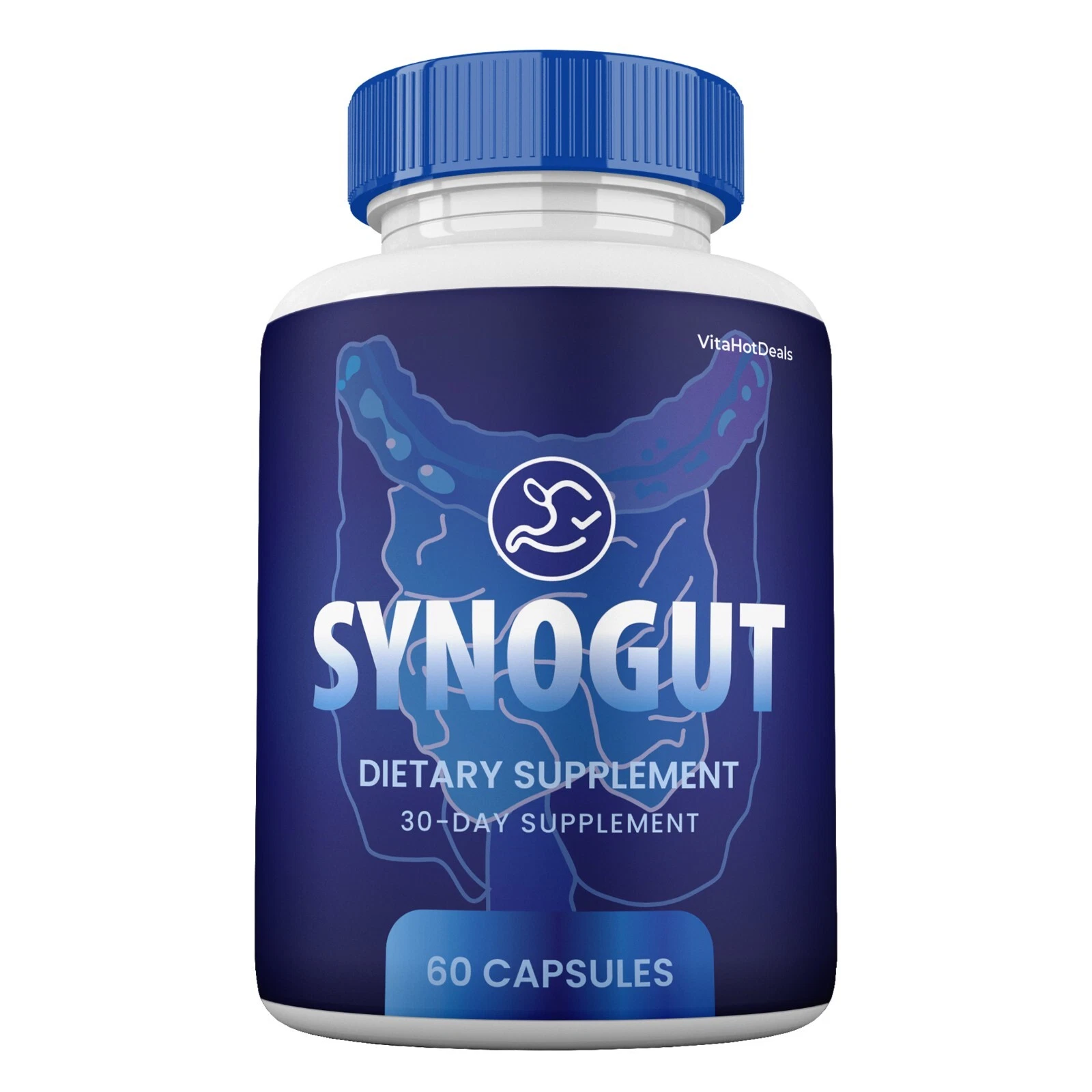Synogut Capsules, Max Strength Formula, Synogut Supplement Pills (1 Pack)