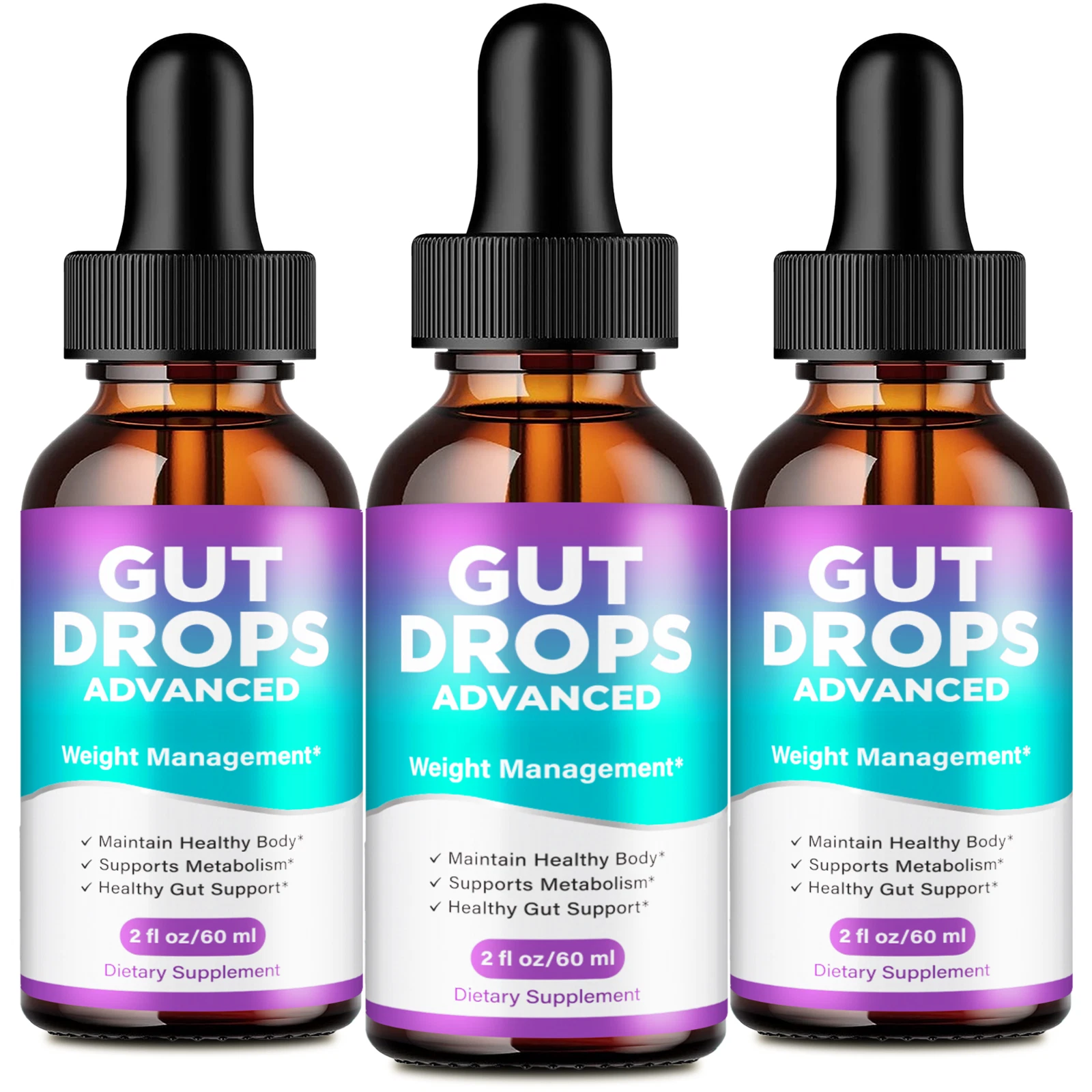(3 Pack) Gut Drops Advanced, GutDrops Keto for Weight Loss Management Drops