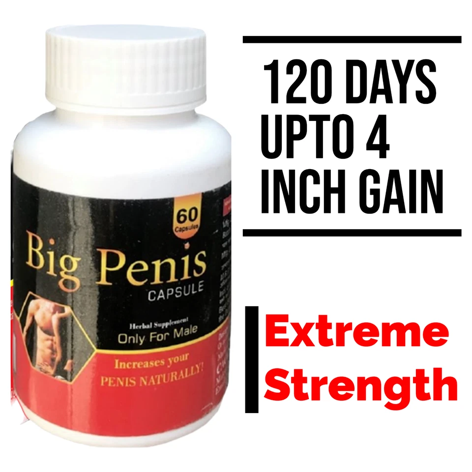 2 X Penis-enlarger New XXXL Gain 12 Inches Growth Capsules Faster Growth 60 Caps