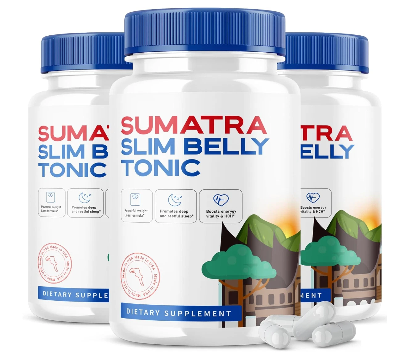 (3 PACK) Sumatra Slim Belly Tonic Capsules to Support Weight loss and Energy