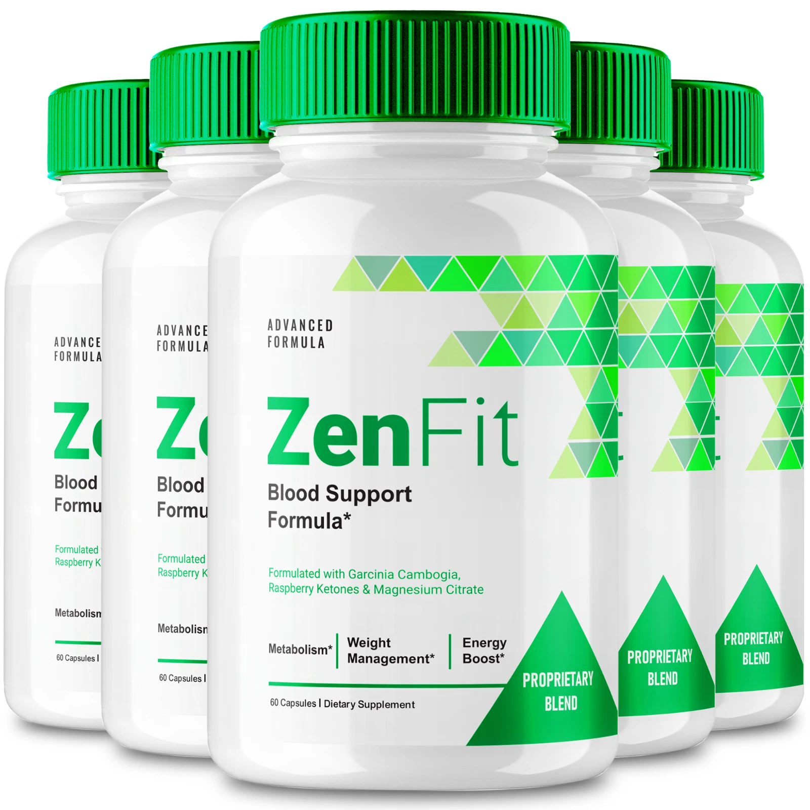 (5 Pack) ZenFit Blood Formula Pills, Blood Sugar Support Capsules (300 Capsules)
