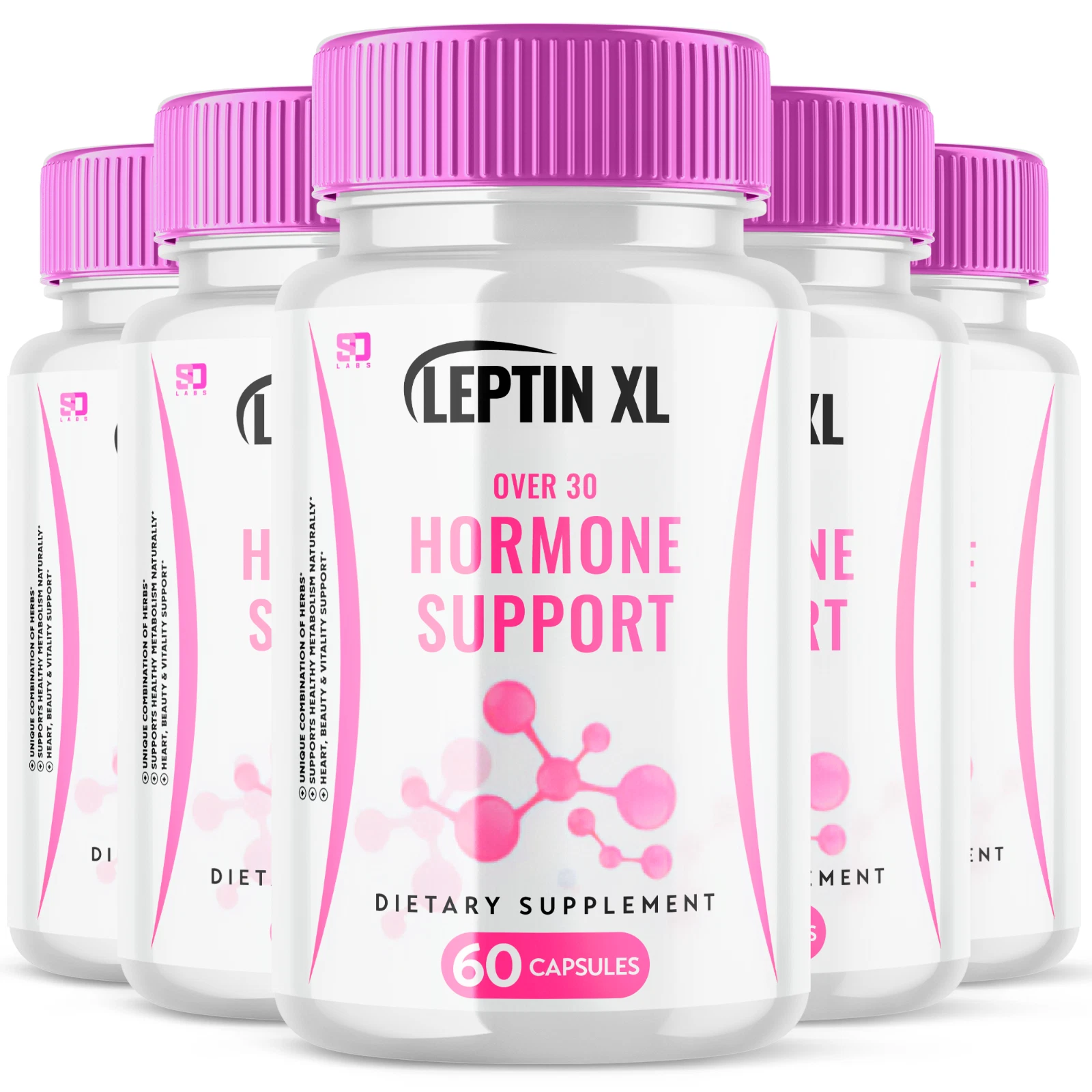 (5 Pack) Leptin XL Hormone Support Advanced Vitamin Supplement 300 Capsules