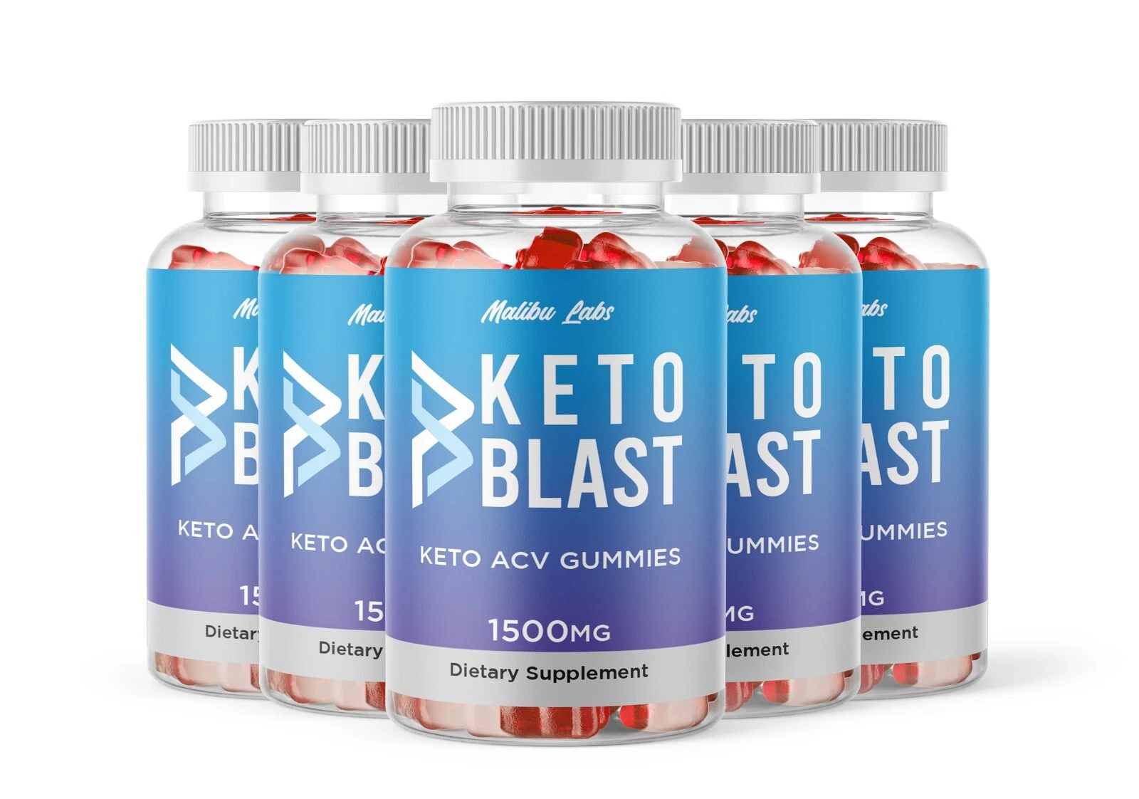 Keto Blast Gummies 1500MG Once a Day Advanced Formula ACV Ketosis (5 Pack)