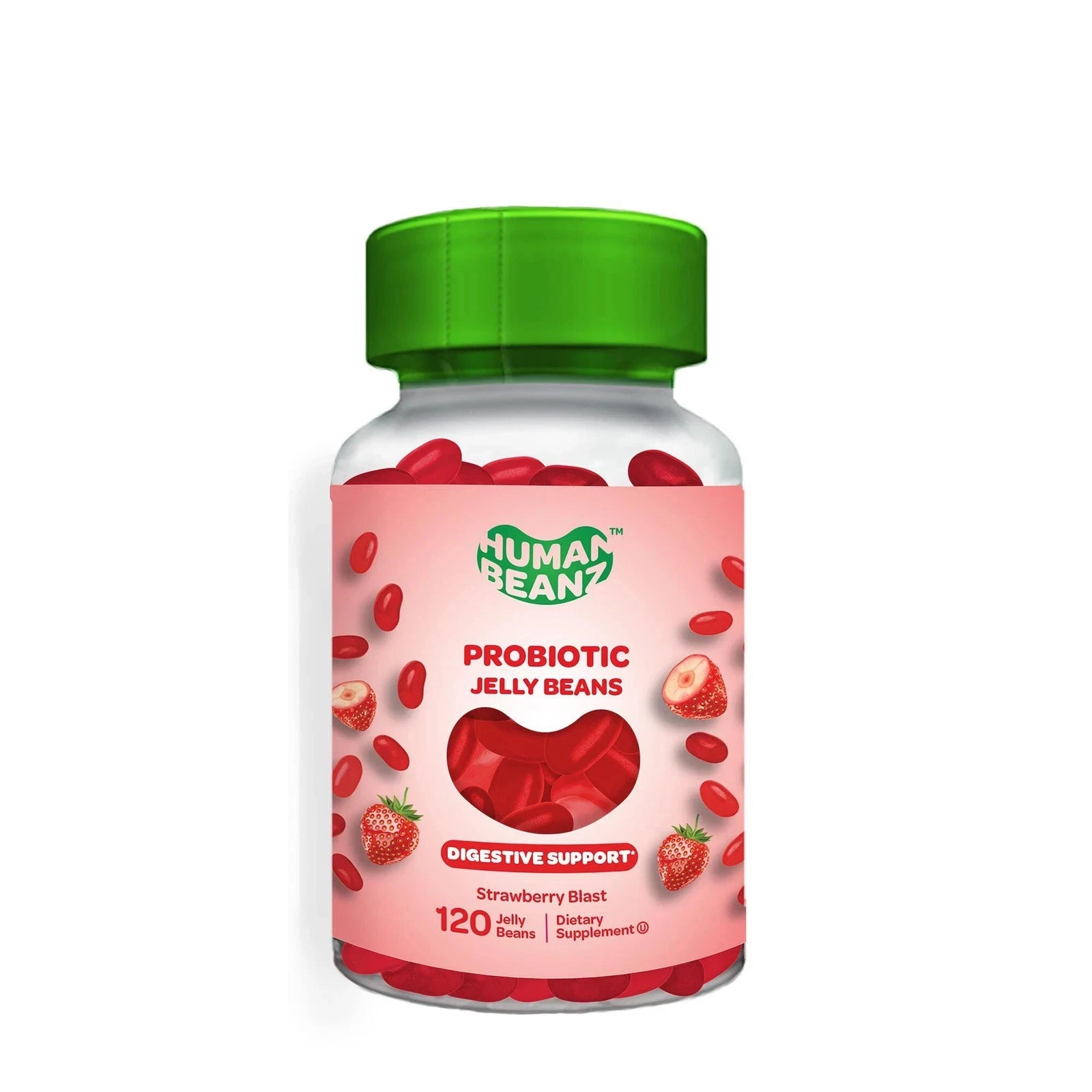 Probiotic Jelly Beans - Strawberry Blast - 120 Jelly Beans (30 Servings)