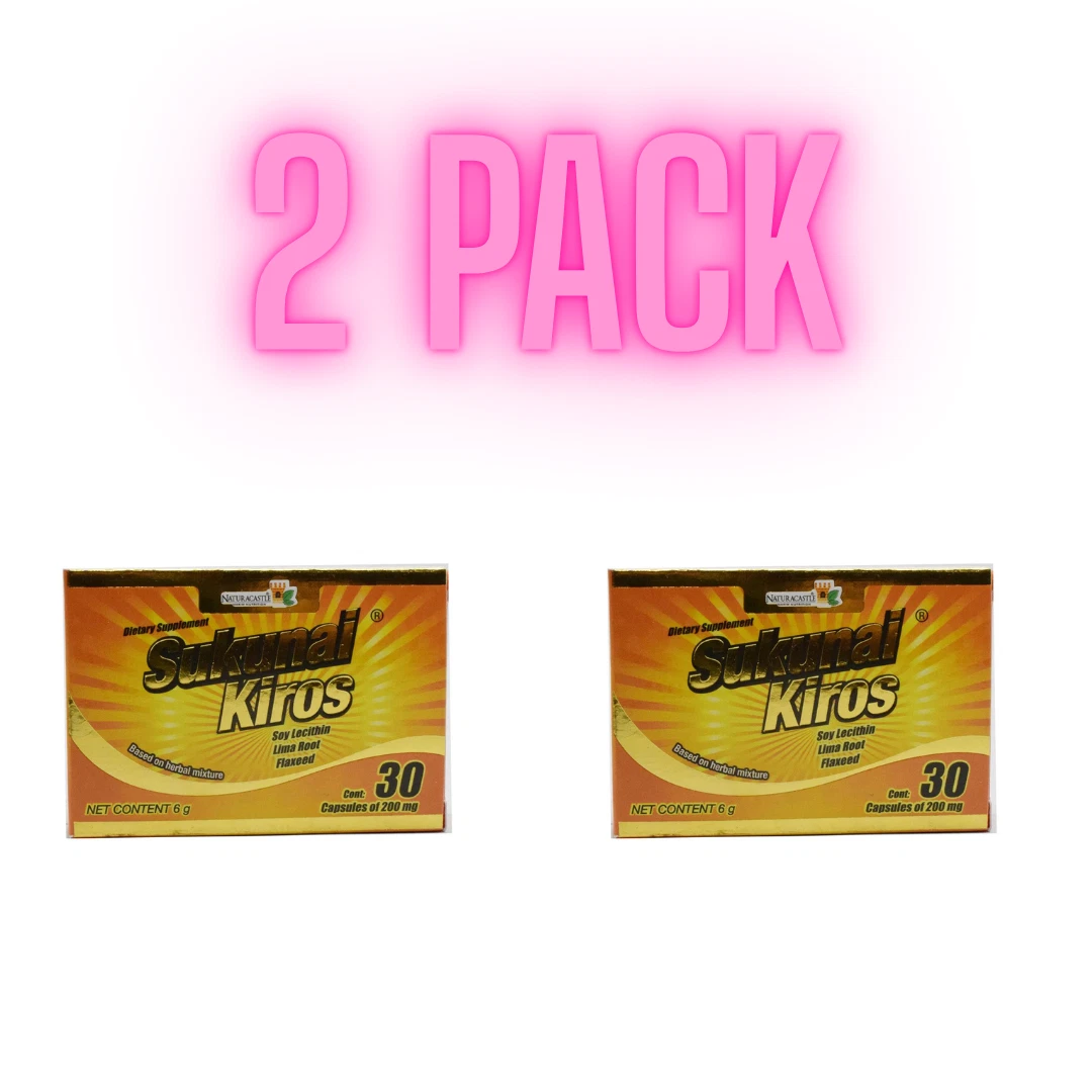 2 PACK SUKUNAI KIROS Original 60 CAPSULES Naturacastle Mexico- 60 DAY SUPPLY