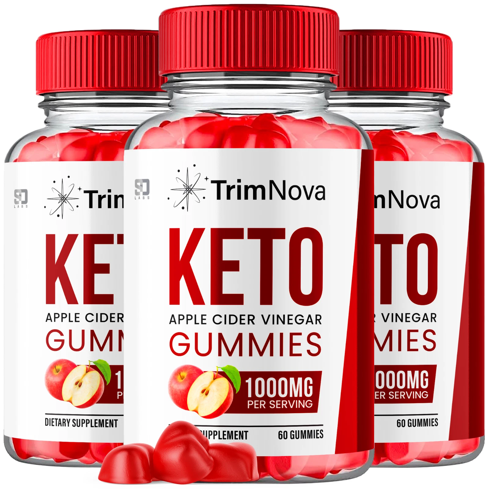 (3 Pack) TrimNova Keto ACV Gummies - For Weight Management & Healthy Body 180ct