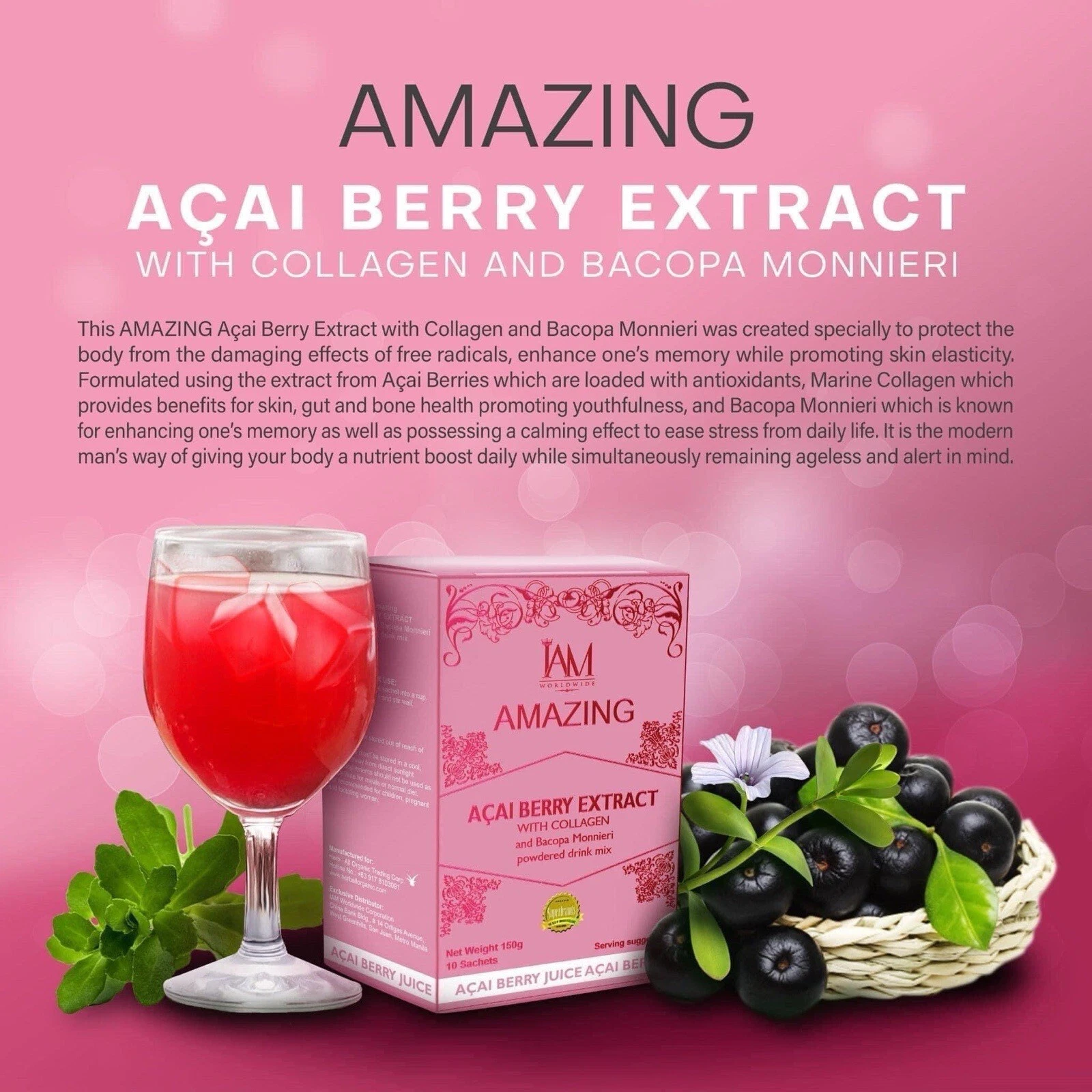 IAM Amazing Acai Berry Extract 10 Sachet