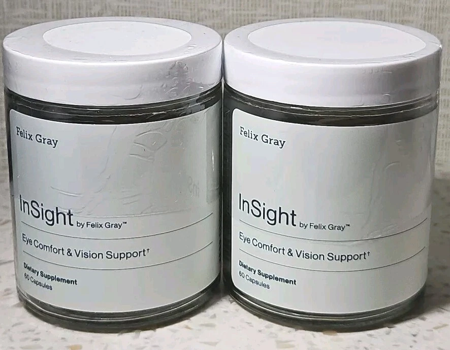 Lot Of 2 InSight By Felix Gray Eye Comfort Vision Support 60 Capsules 11/2025
