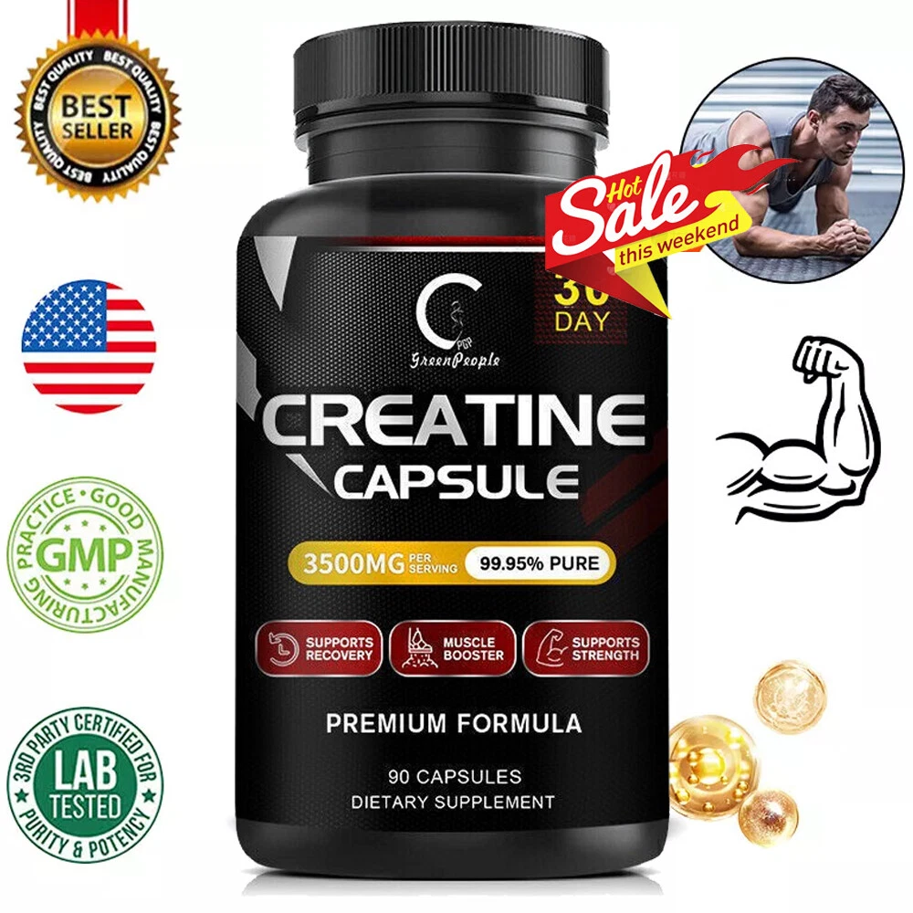 Creatina Monohidrato 450 Cápsulas - Explosión Muscular, Resistencia/Energía, Fitness