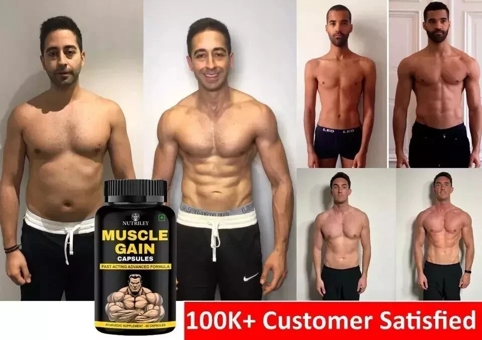 BODY GROW Fast Weight Gain Booster Pills Muscle & WEGHT GAIN 60 CAPS, Pack of 1