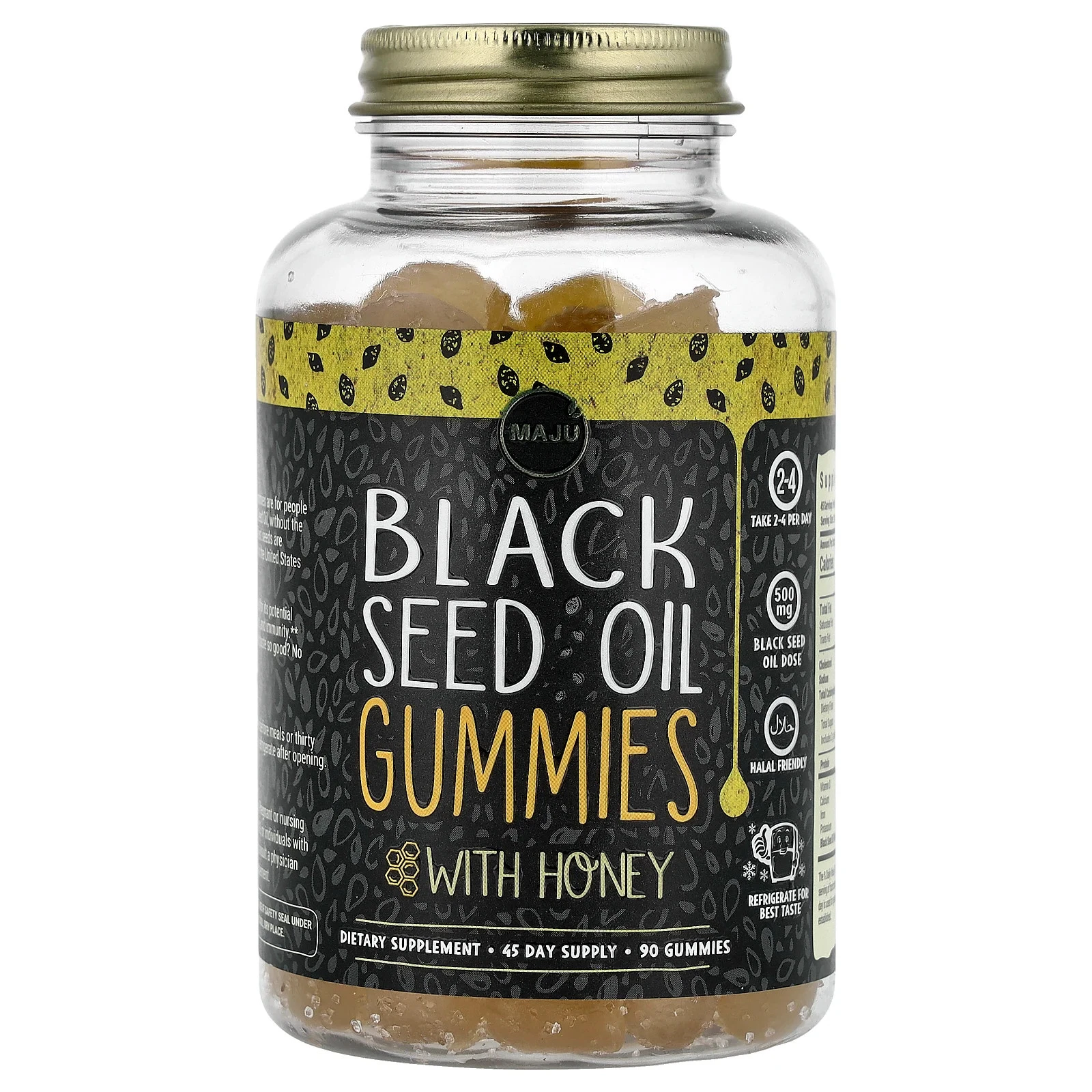 Black Seed Oil Gummies, 90 Gummies (250 mg per Gummy)