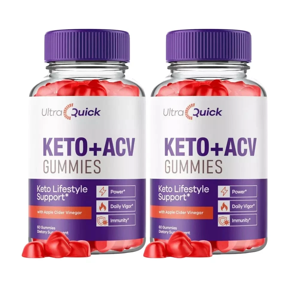 2-Pack Ultra Quick Keto ACV Gummies for Advanced Weight Loss 120 Gummies