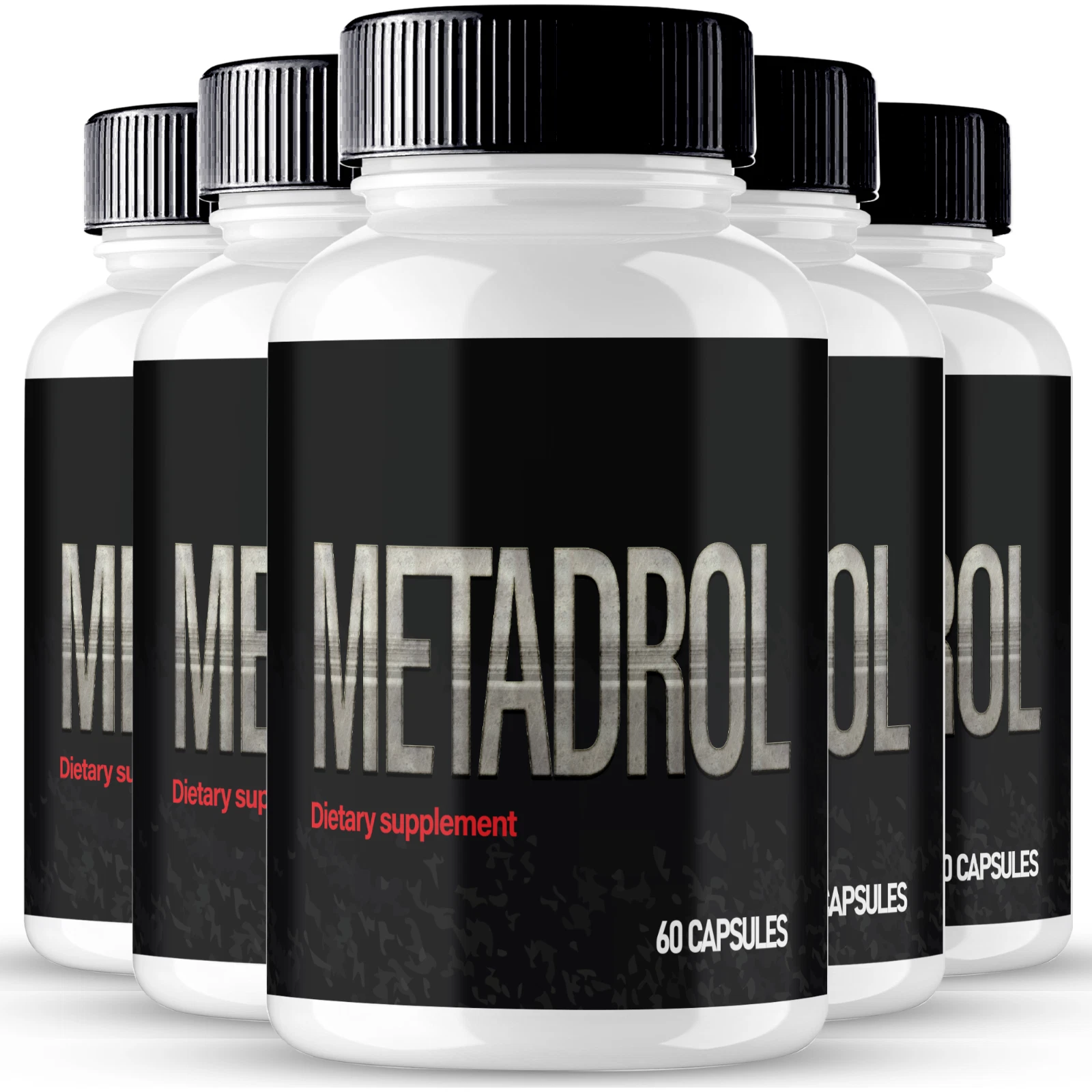 (5 pack) Metadrol Capsules for Men, Metadrol Max Strength Male Supplement Pills