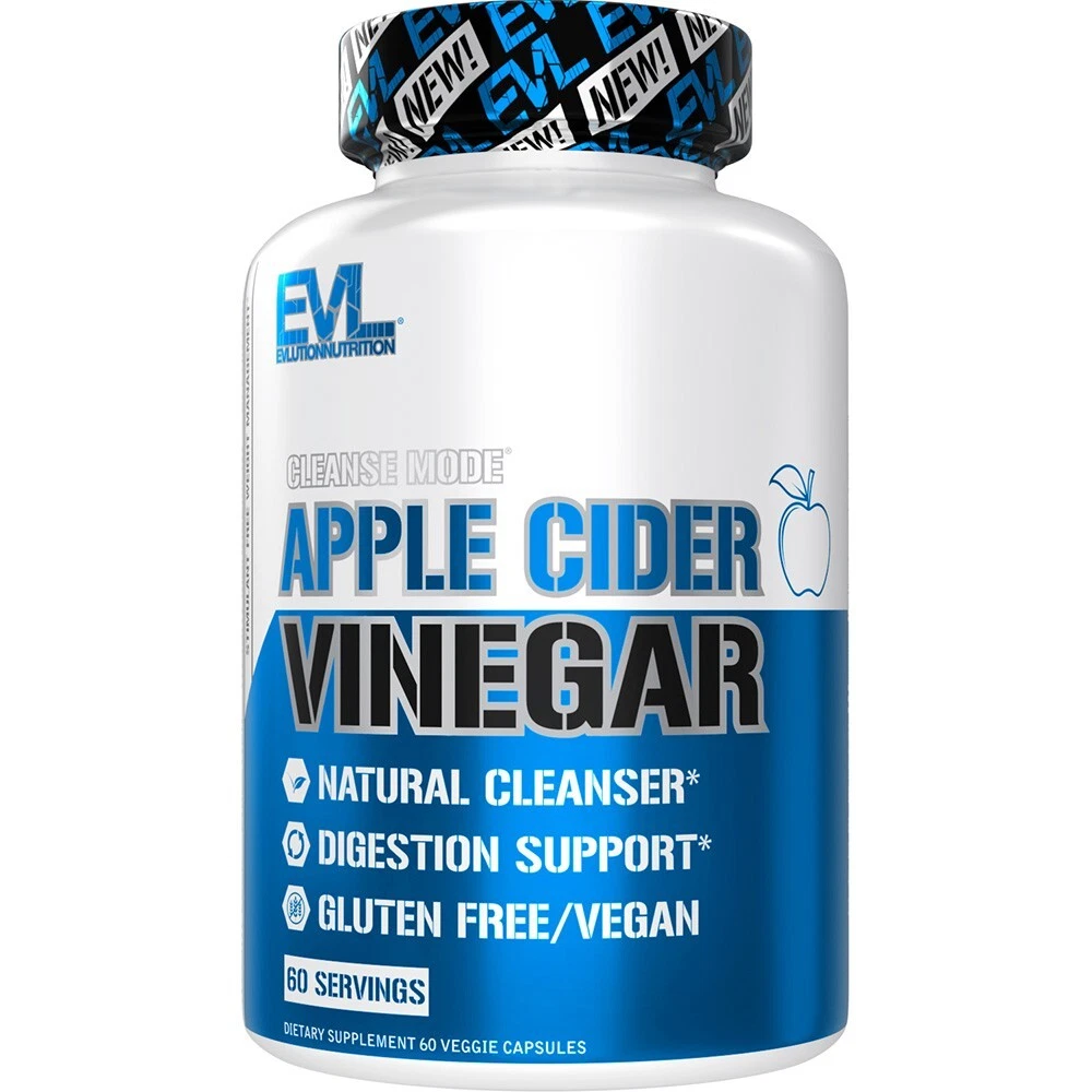 EVL Apple Cider Vinegar Vegan Weight Loss Formula for Detox & Cleanse, 60 caps