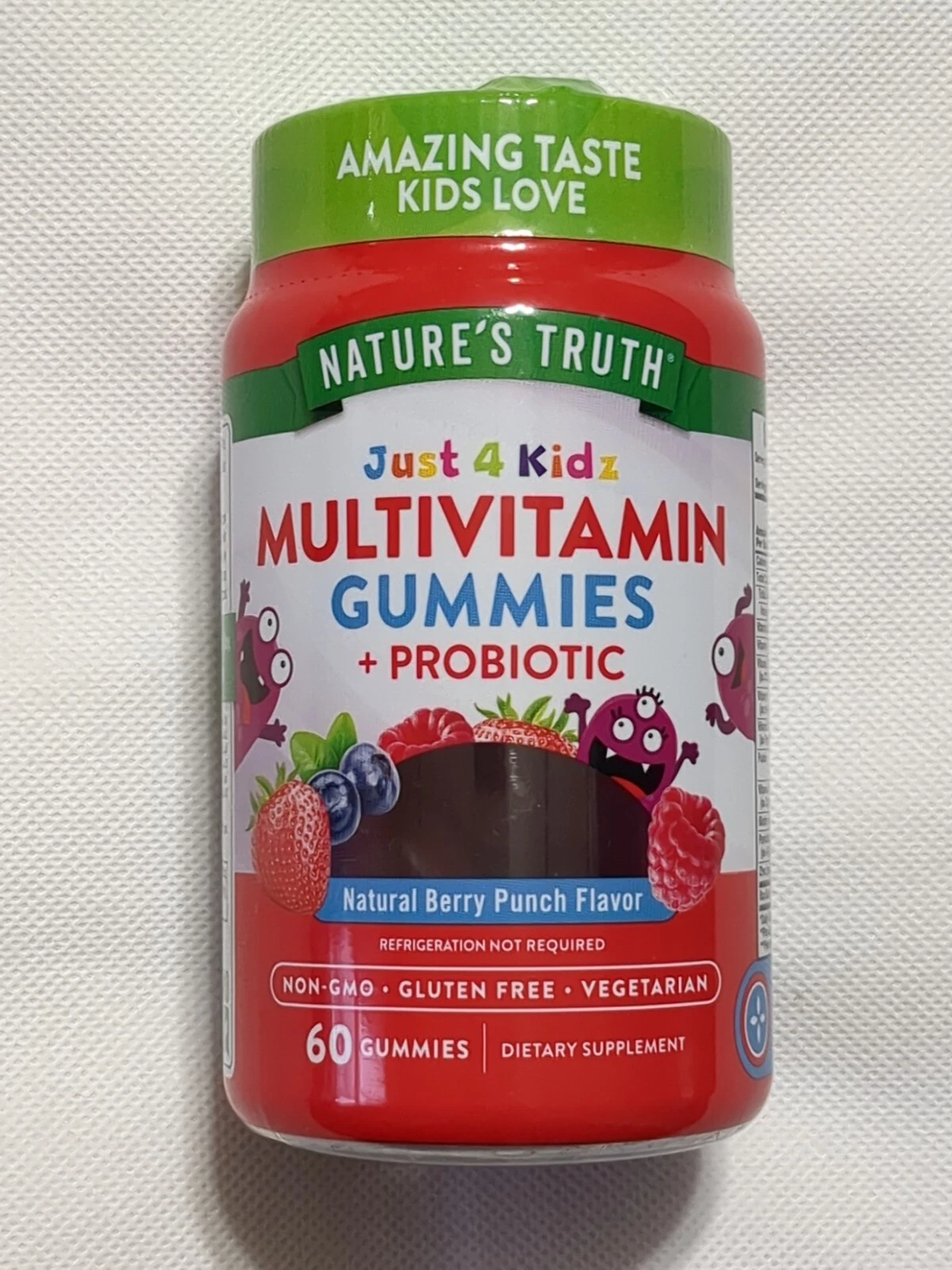 Gomitas multivitamínicas para niños de Nature's Truth 60 unidades más probiótico