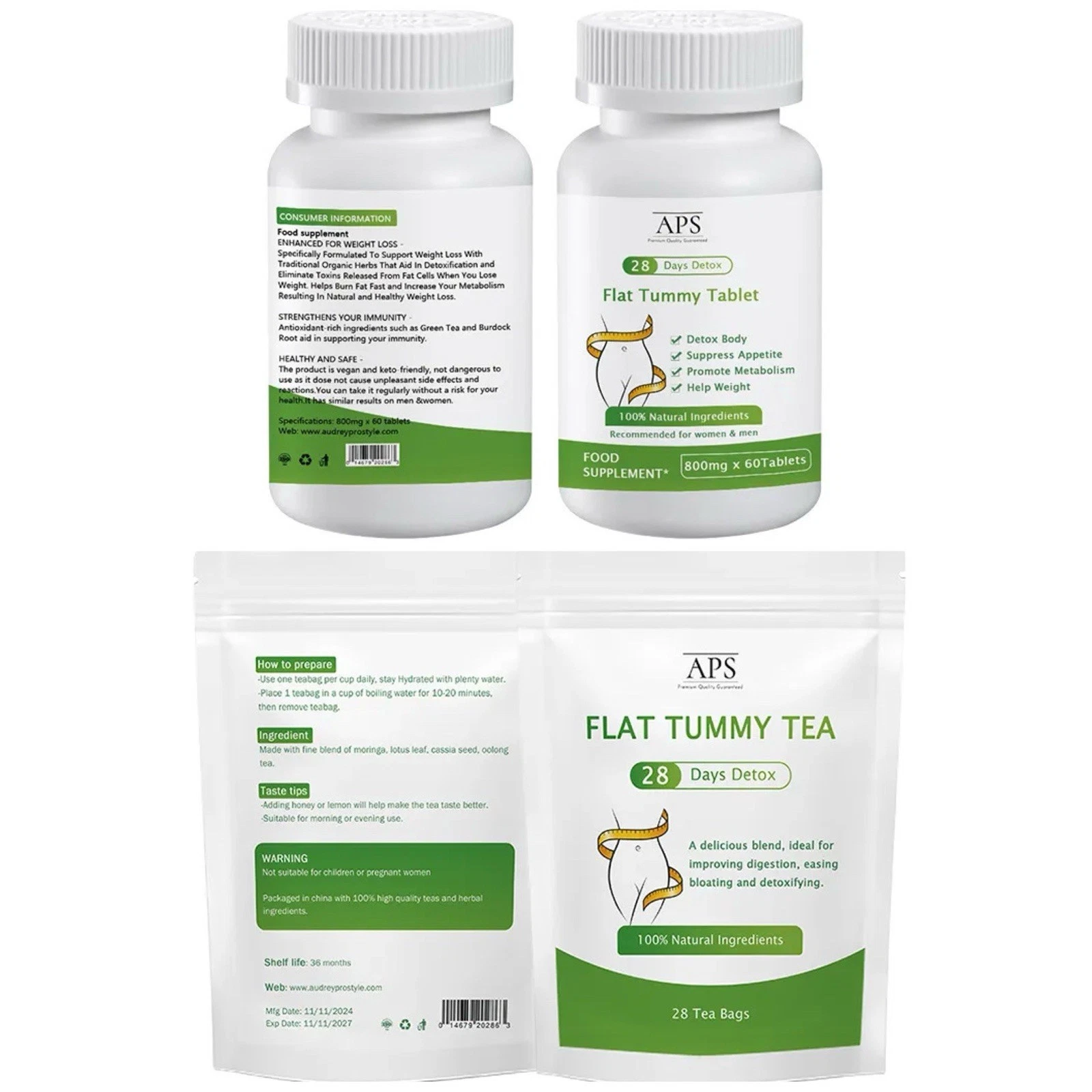 Flat tummy pills & Tea 1 week results