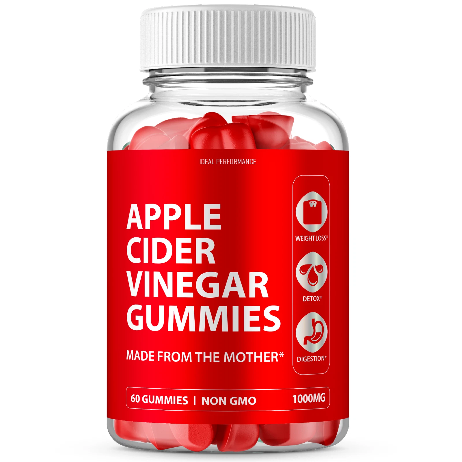 ACV With Mother Apple Cider Vinegar for Digestion (60 Gummies)