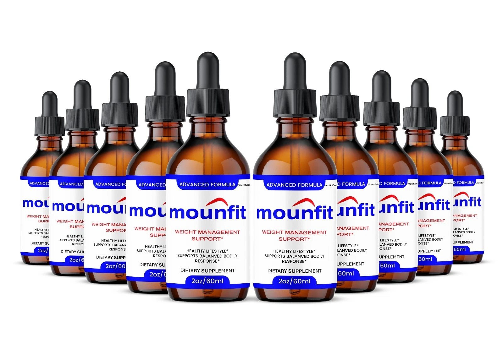 Mounfit Drops Liquid Supplement, Max Strength, Moun fit Drops (10 Pack)