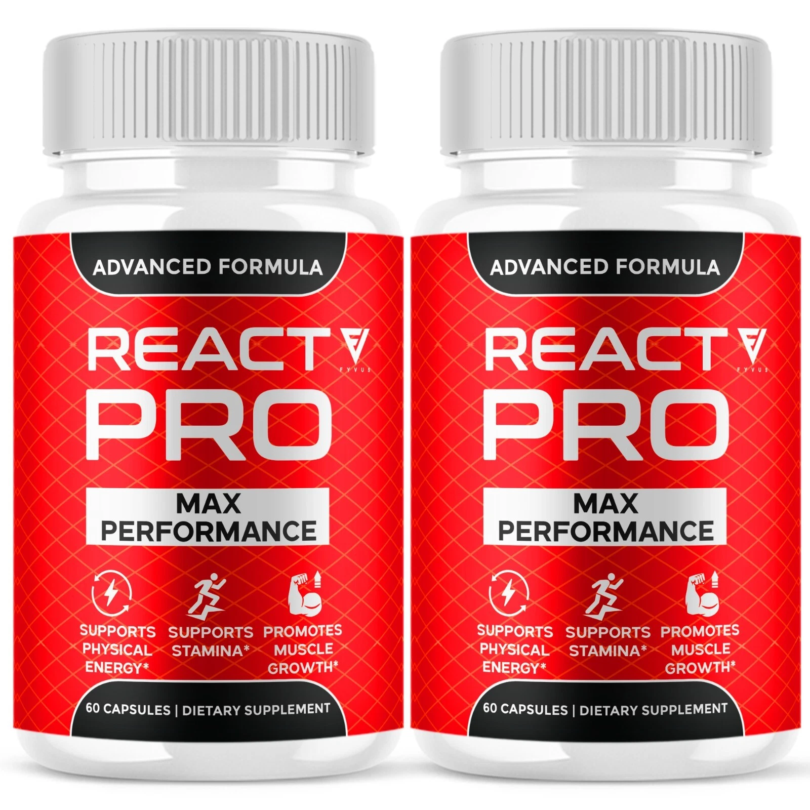 (2 Pack) React Pro Capsules, React Pro Max Performance Supplement (120 Capsules)
