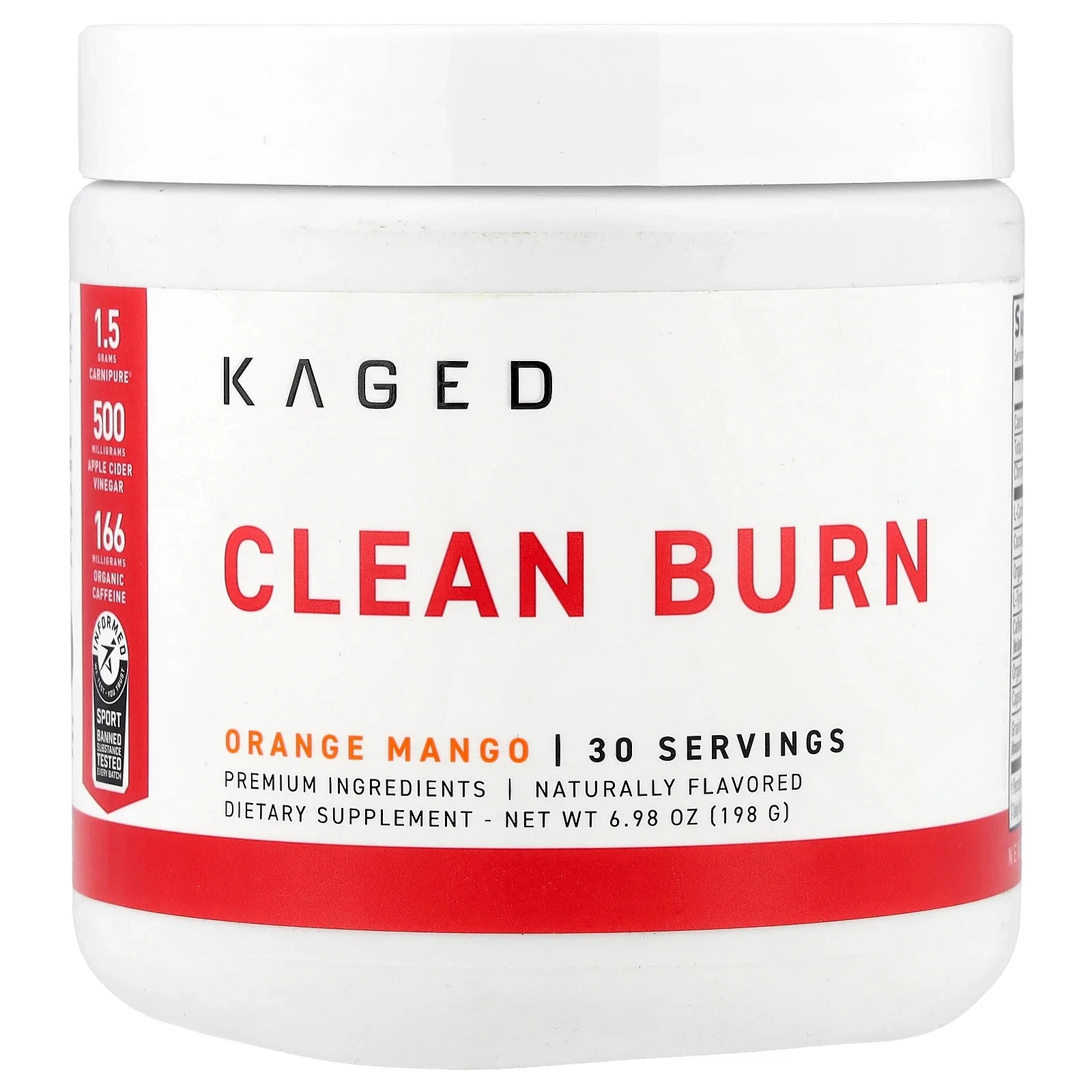 Clean Burn, Orange Mango, 6.98 oz (198 g)
