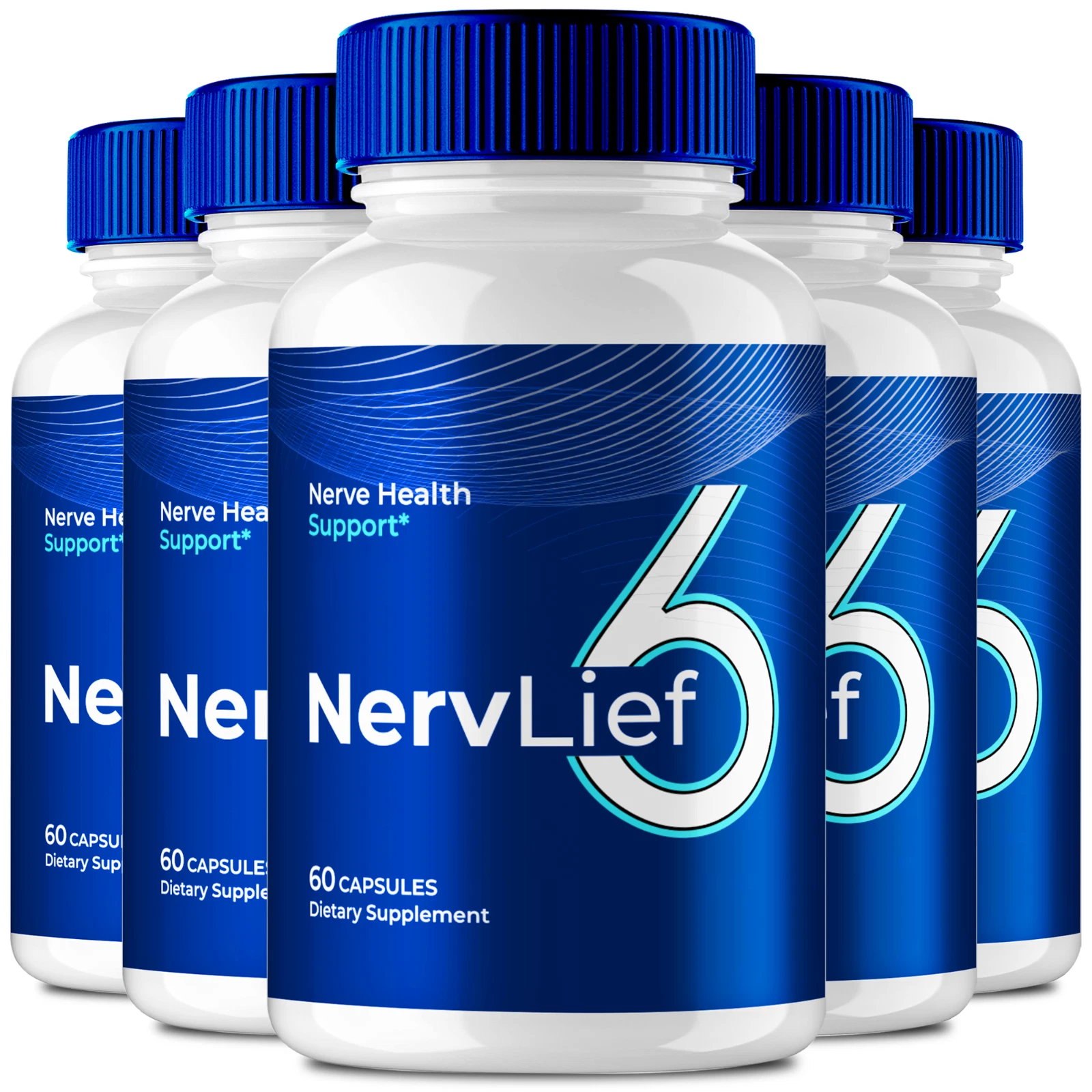 (5 Pack) NervLief 6 for Nerve Support Capsules, NervLief6 Nerve Health Support