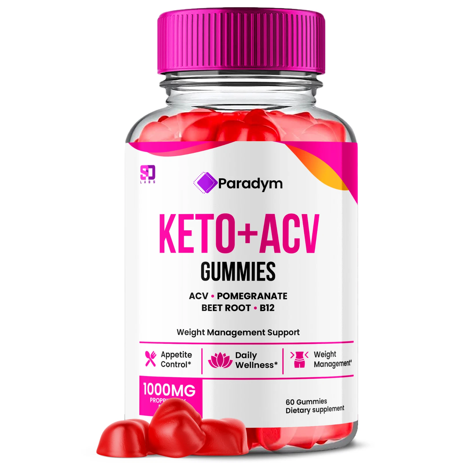 Paradym Keto ACV Gummies Support Daily Wellness and Weight Management 60 Gummies