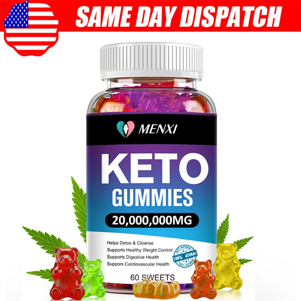 Keto Slimming Gummies 20,000,000mg Apple Cider Vinegar ACV Weight Loss 60 Gummy