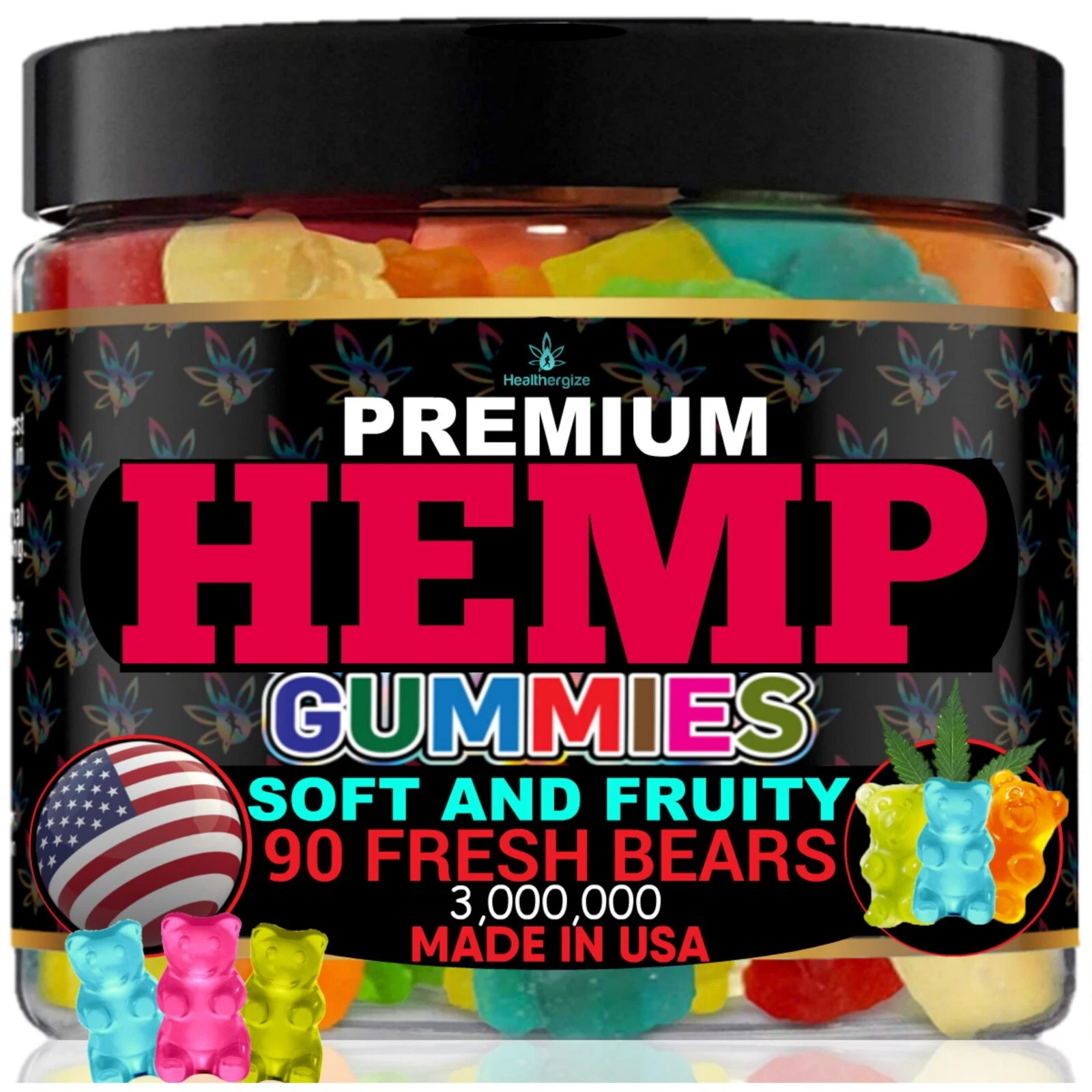 Natural gummies- Calm, Pure- Sleep, Pain, Relaxation, Stress, MADE IN USA
