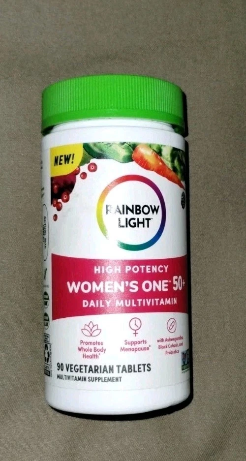 Rainbow Light Women's One 50+ High Potency Multivitamin 90 Tablets Exp 10/2025