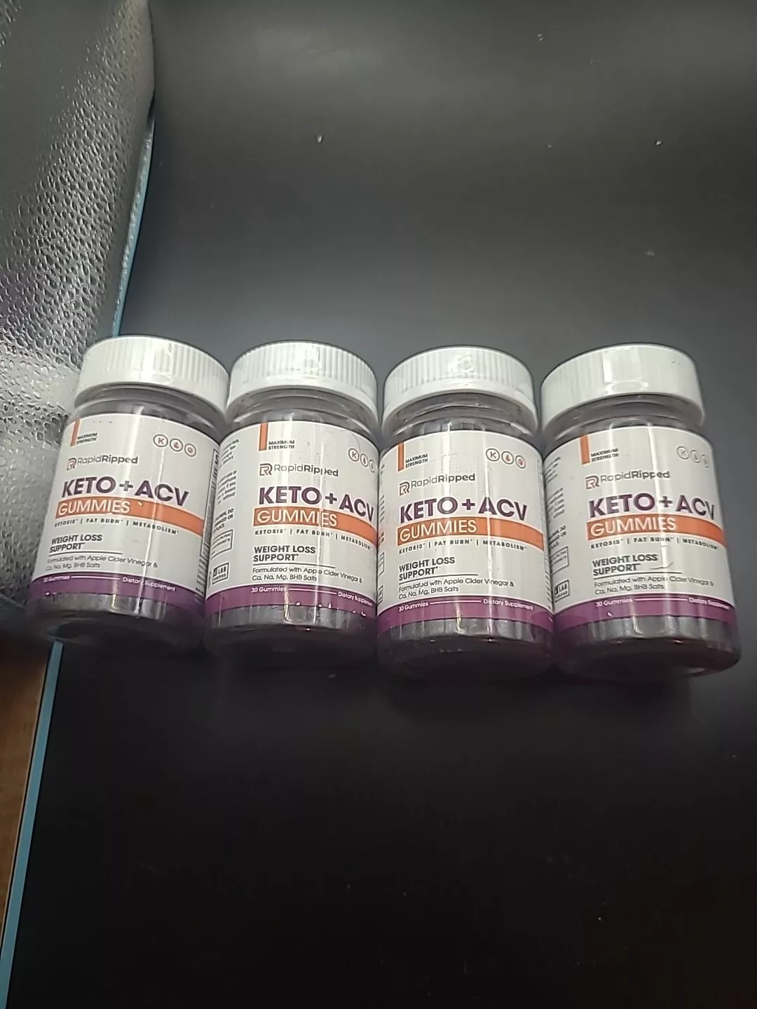 4 X Rapid Ripped Keto, Rapid Ripped ACV Weight Loss & Fat Burn Gummies (4 Pack)