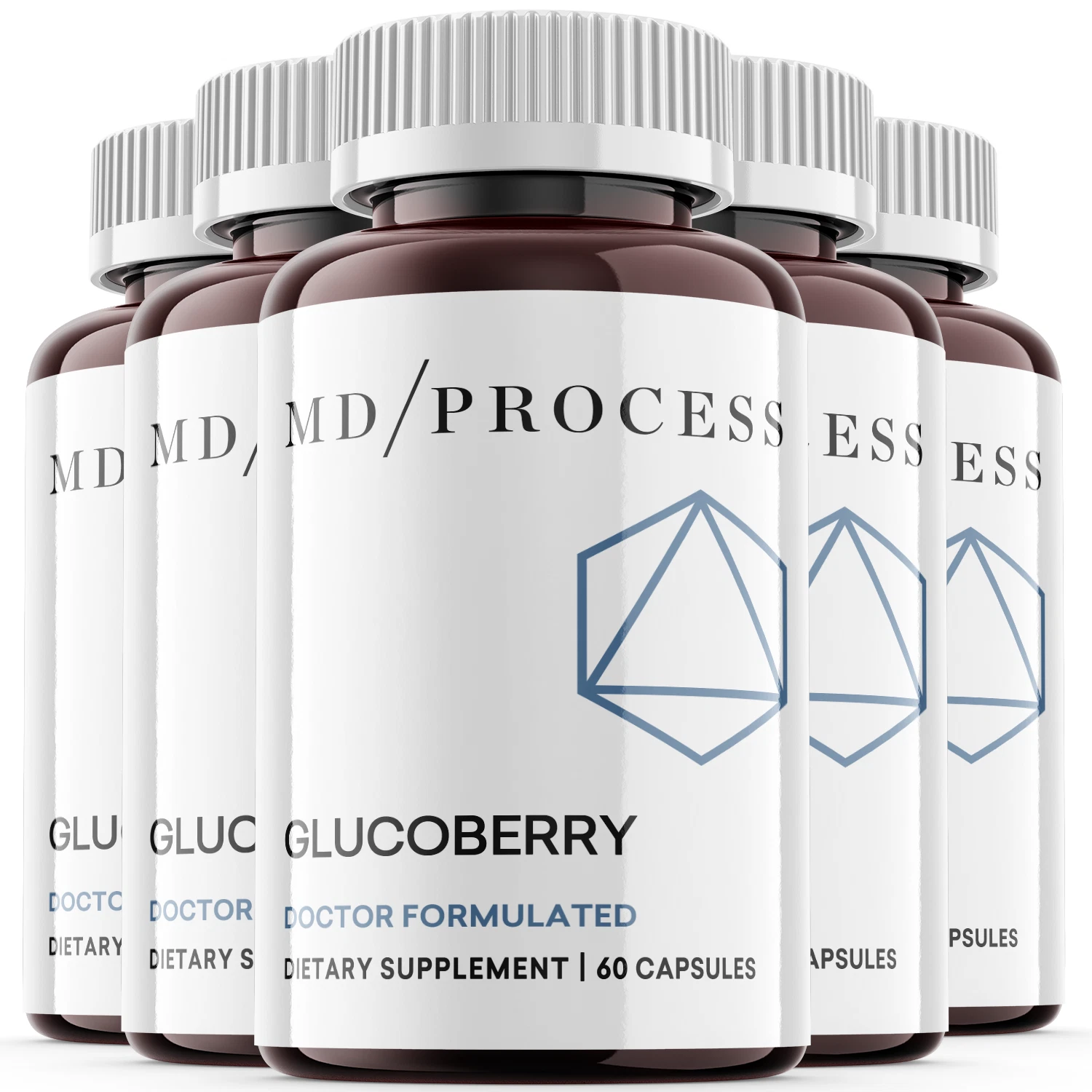 (5 Pack) Glucoberry, Gluco Berry Blood Sugar Support Supplement (300 Capsules)