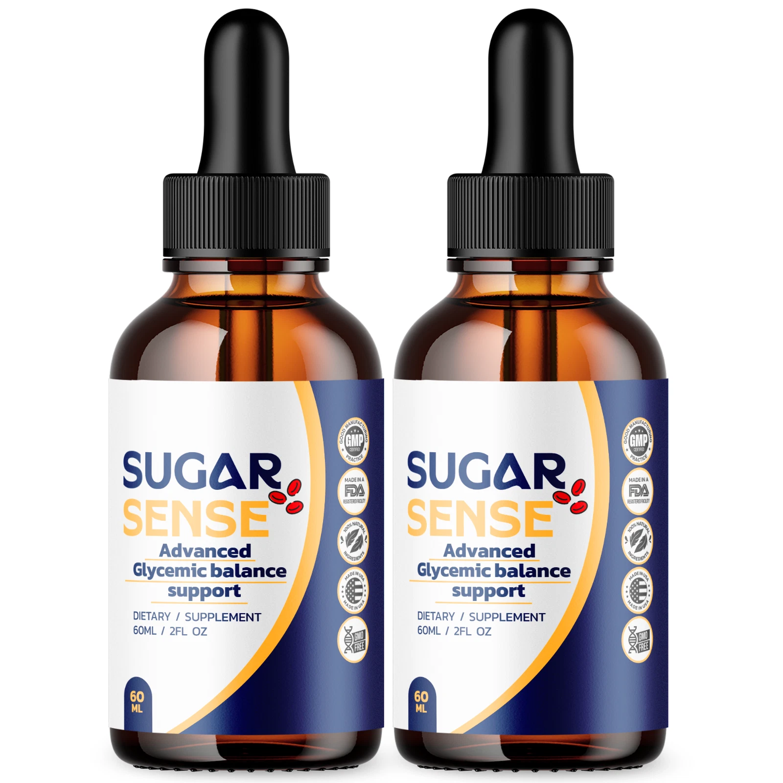 (2 Pack) Sugar Sense Blood Support Drops Advanced Vitamin Supplement 2ML