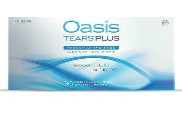 OASIS TEARS PLUS - EYE DROPS - DRY EYES (30 VIALS) EXP. 05/2027 - Free Shipping
