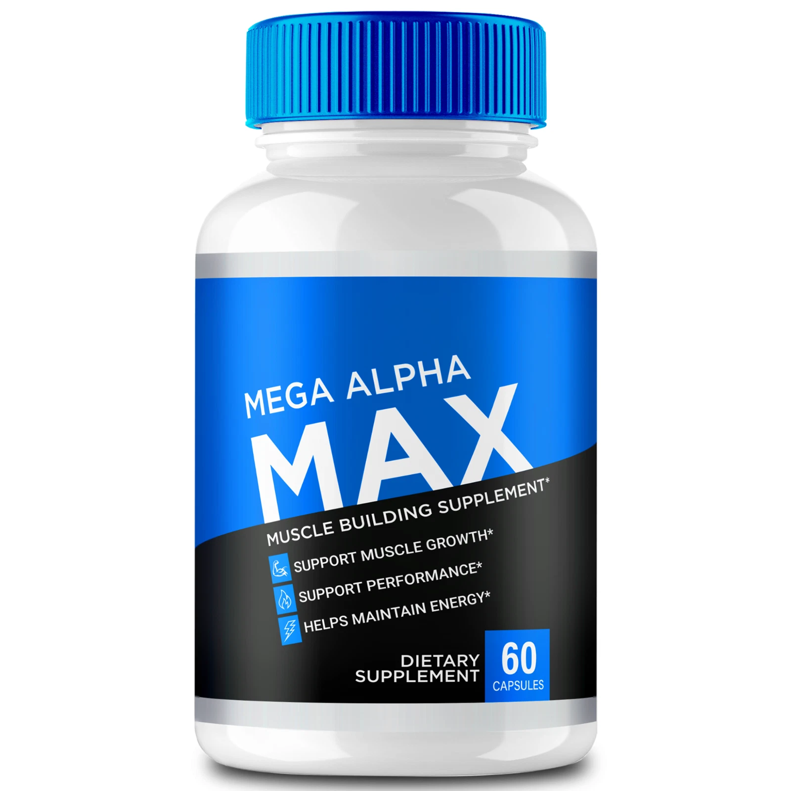 Mega Alpha Max Enhancement Pills to Support Performance & Male Energy 60ct