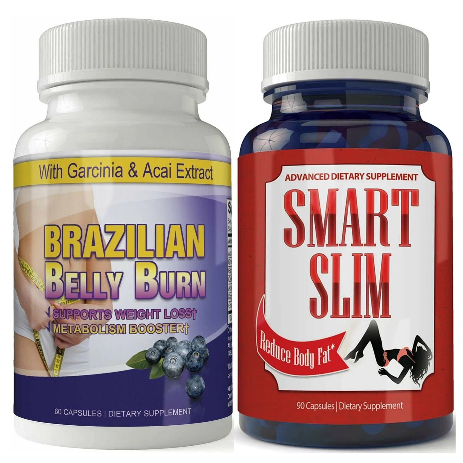 Brazilian Belly Burn & Smart Slim Weight Loss Reduce Body Fat Dietary Supplement