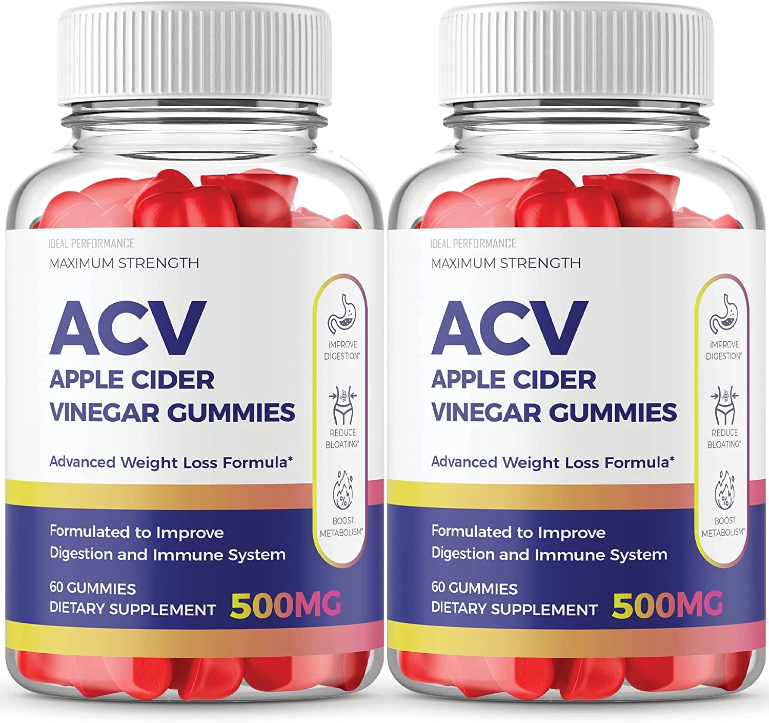 (2 Pack) Keto Start ACV Gummies Apple Cider Vinegar Advanced 500 Mg