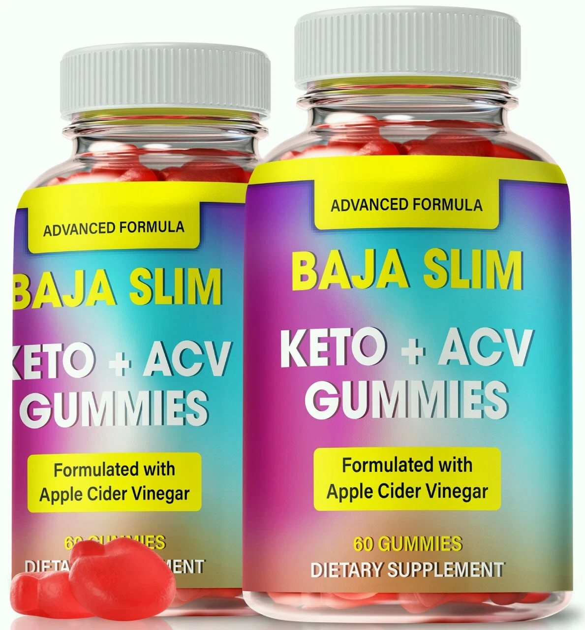 (2 Pack) Baja Slim Keto + ACV Gummies, BajaSlim Advanced Weight Loss Gummy
