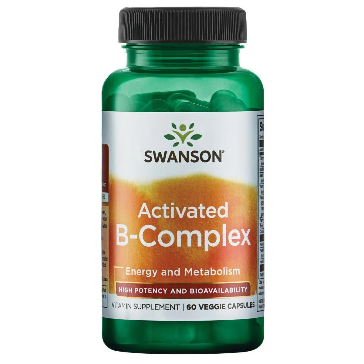 Swanson Vitamin B Activated B-Complex - High Potency Veggie Capsules, 60ct