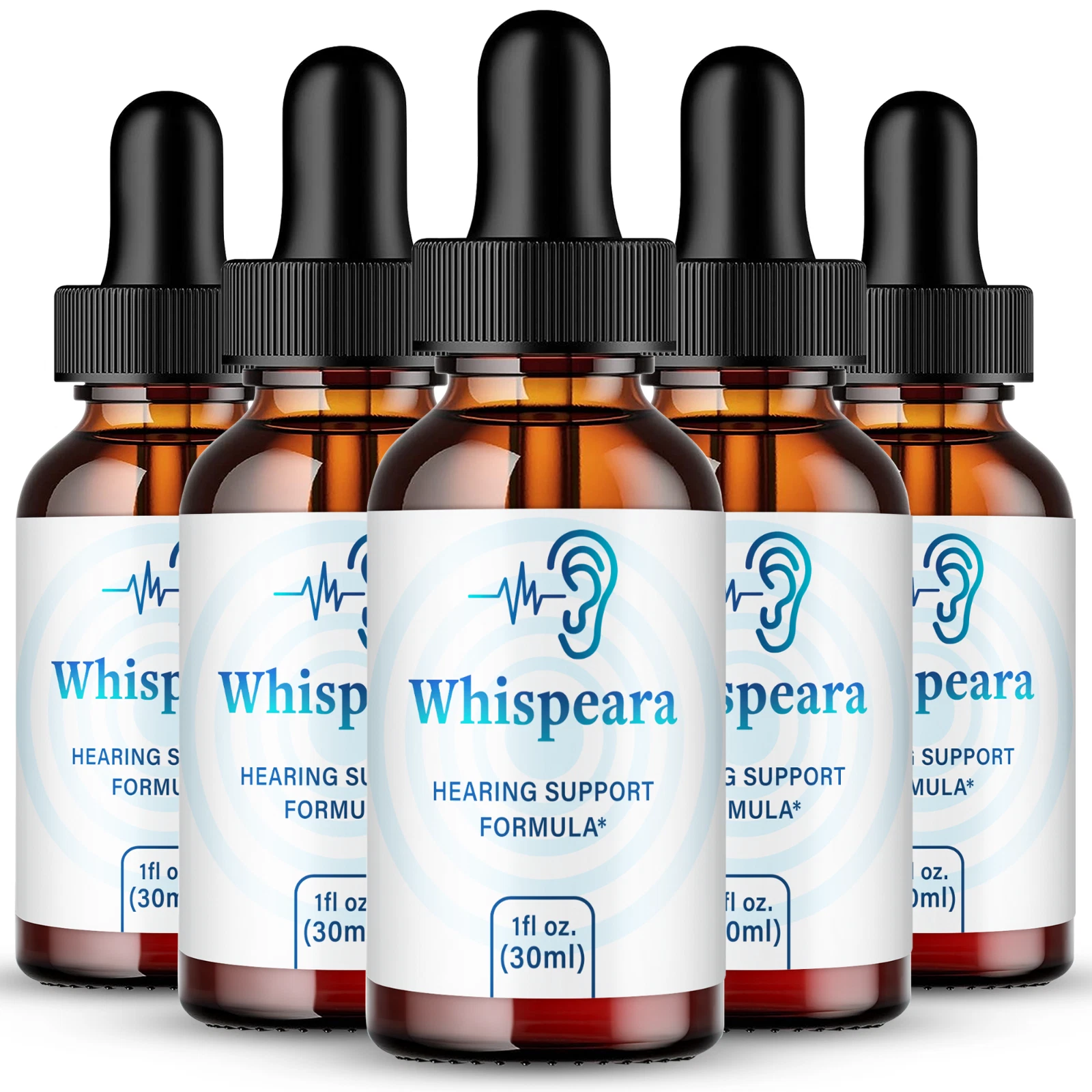Whispeara Tinnitus for Ringing Ears Drops Healthy Hearing Support Drops (5 Pack)