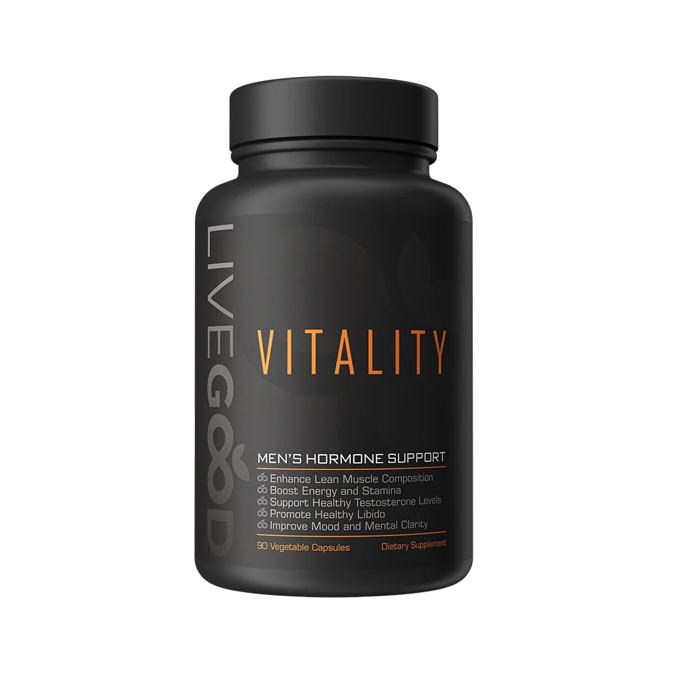 LiveGood Vitality Men's Hormone Support Go To Formula Enhance Energy 90pcs NEW